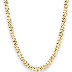 5,4mm Panzerkette Goldkette Collier Halskette aus 333 Gold Gelbgold 50cm