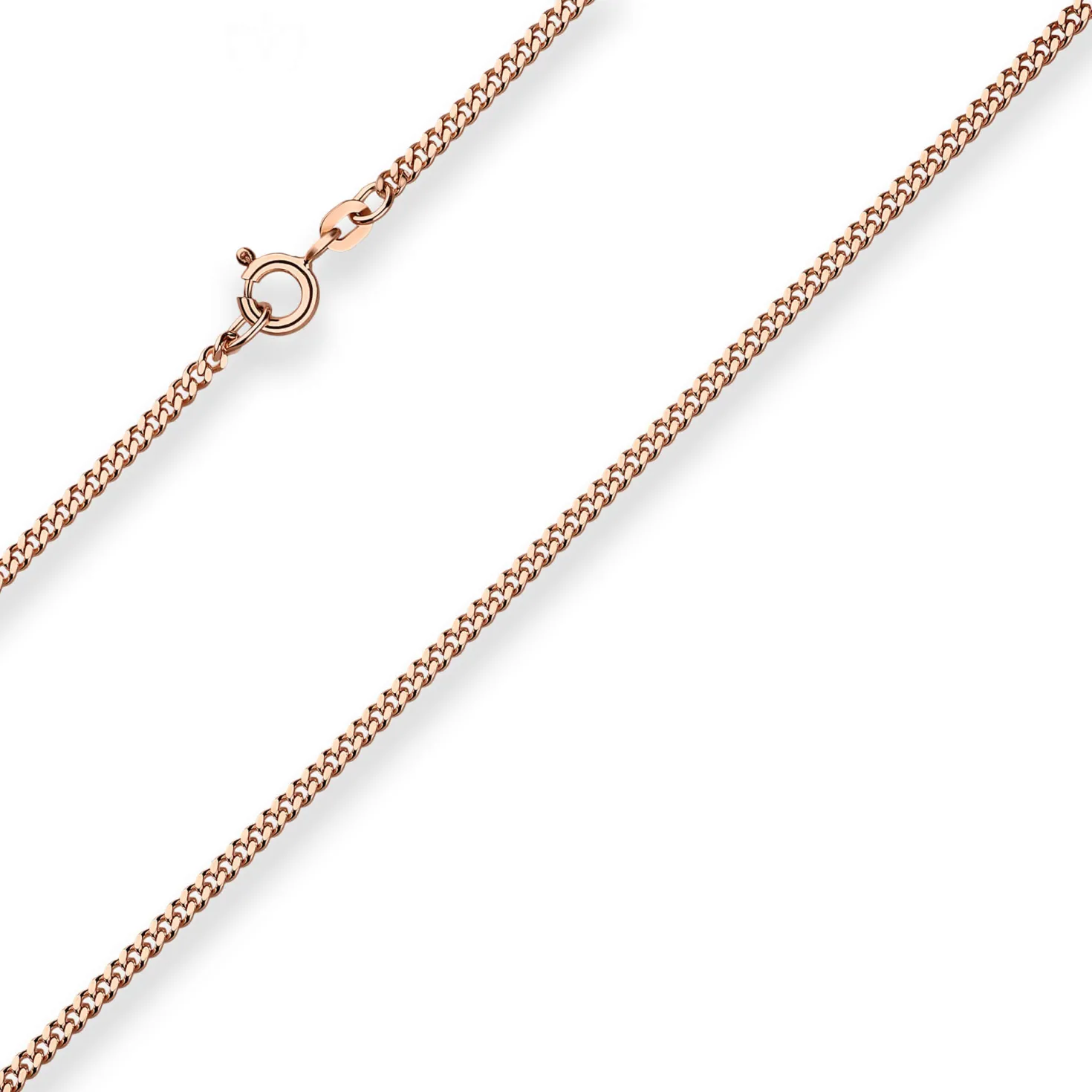 2,1mm Panzerkette Goldkette Collier Halskette aus 585 Gold Rotgold 45cm