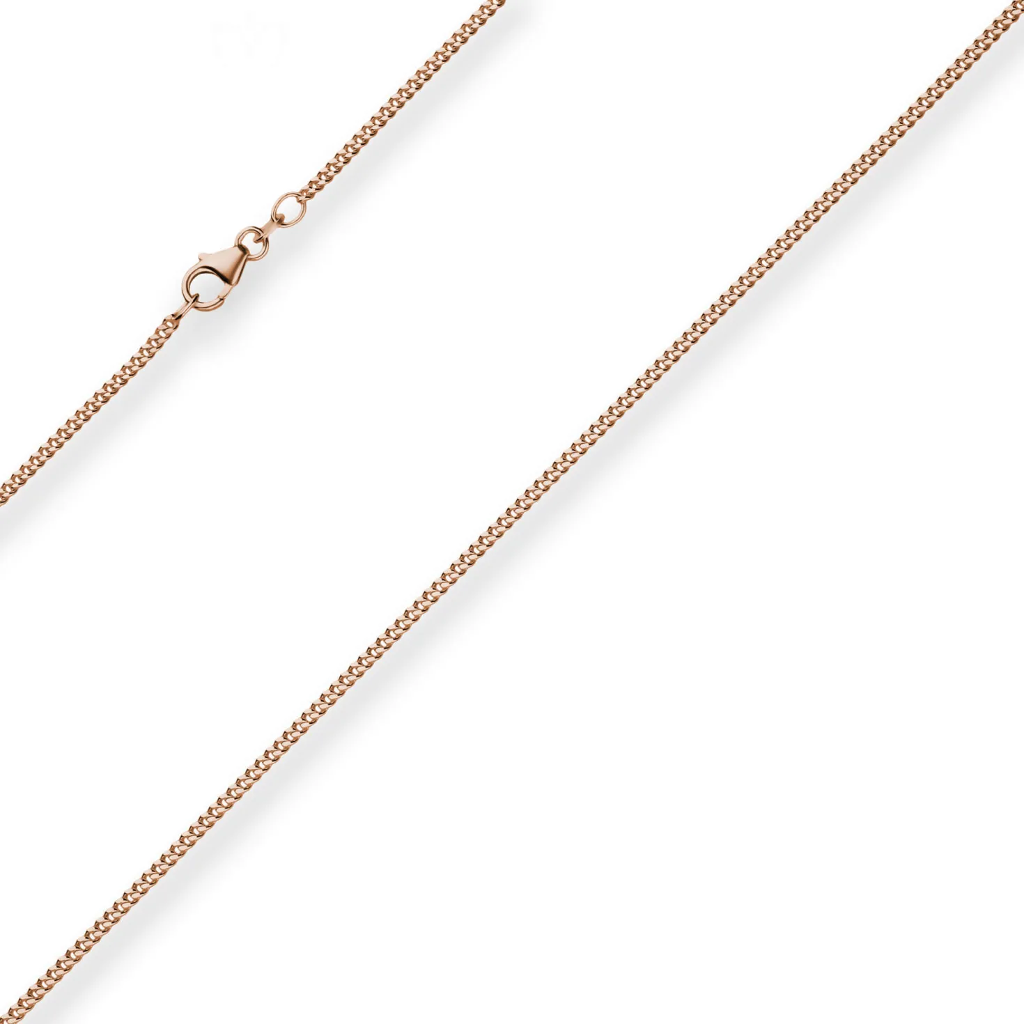1,7mm Panzerkette Goldkette Collier Halskette aus 750 Gold Rotgold 45cm