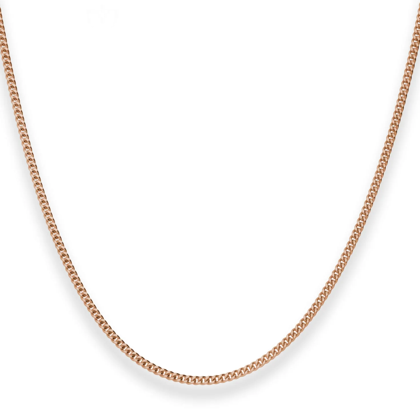 1,7mm Panzerkette Goldkette Collier Halskette aus 750 Gold Rotgold 45cm