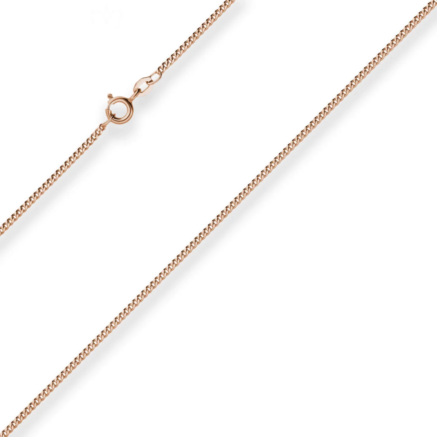 1,7mm Panzerkette Goldkette Collier Halskette aus 585 Gold Rotgold 50cm