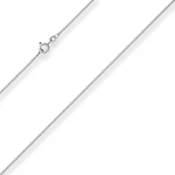1,2mm Panzerkette Goldkette Collier Halskette aus 585 Gold Weißgold 38cm