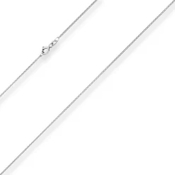 1,1mm Panzerkette Goldkette Collier Halskette aus 585 Gold Weißgold 38cm