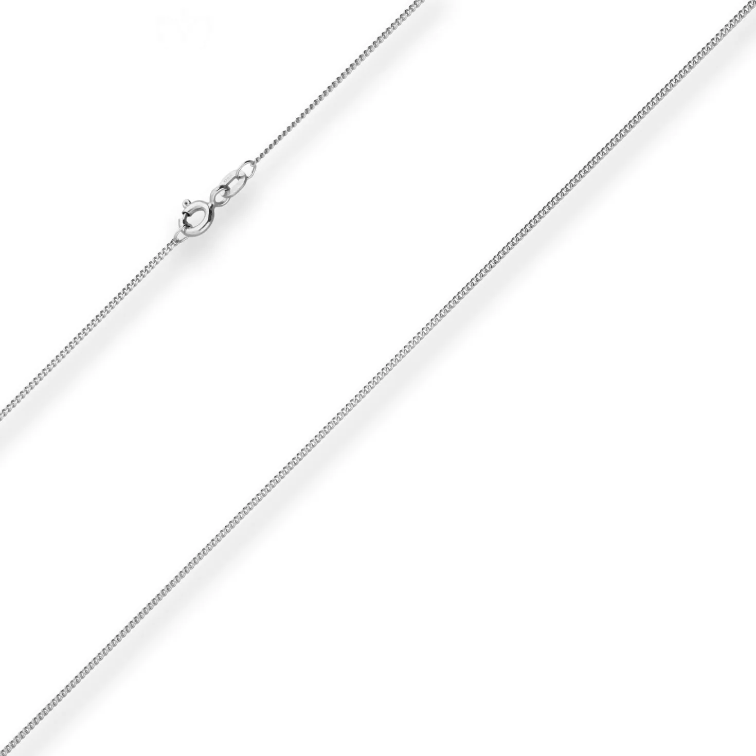 1,1mm Panzerkette Goldkette Collier Halskette aus 375 Gold Weißgold 50cm