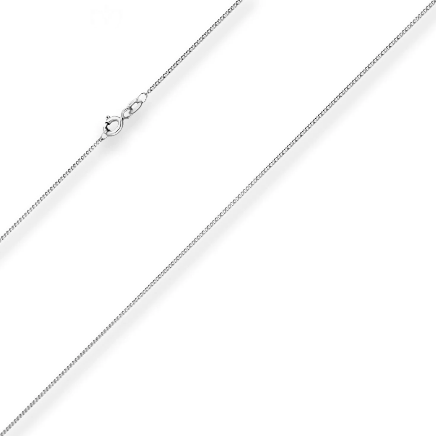 1,1mm Panzerkette Goldkette Collier Halskette aus 585 Gold Weißgold 55cm