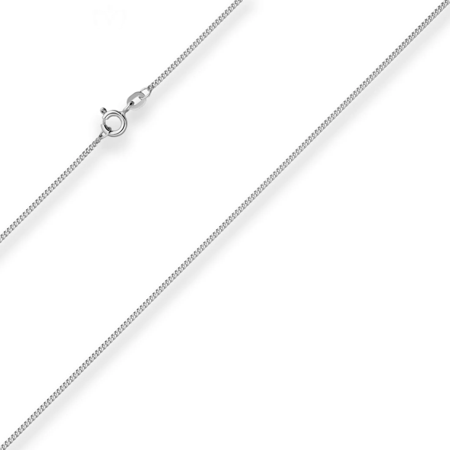1,2mm Panzerkette Goldkette Collier Halskette aus 585 Gold Weißgold 45cm