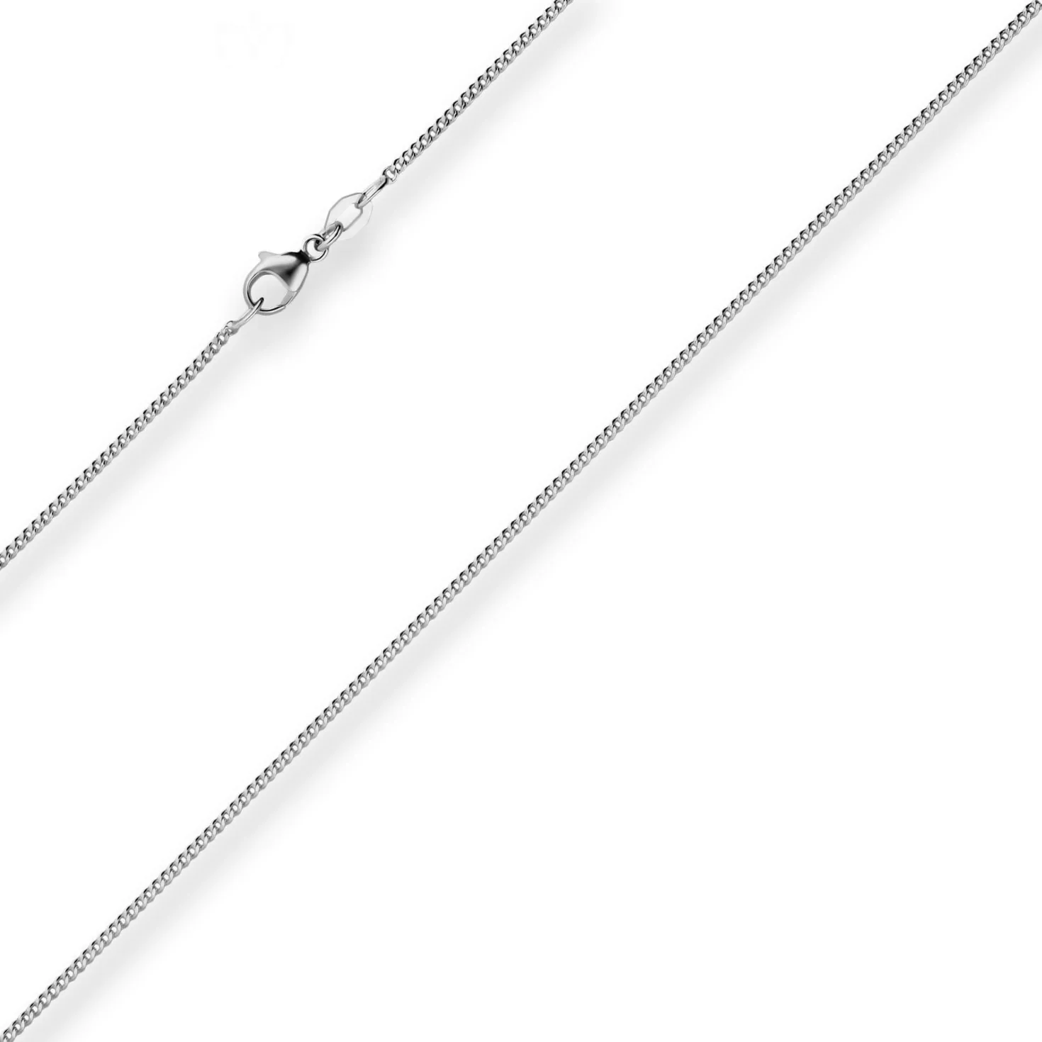 1,4mm Panzerkette Goldkette Collier Halskette aus 585 Gold Weißgold 42cm