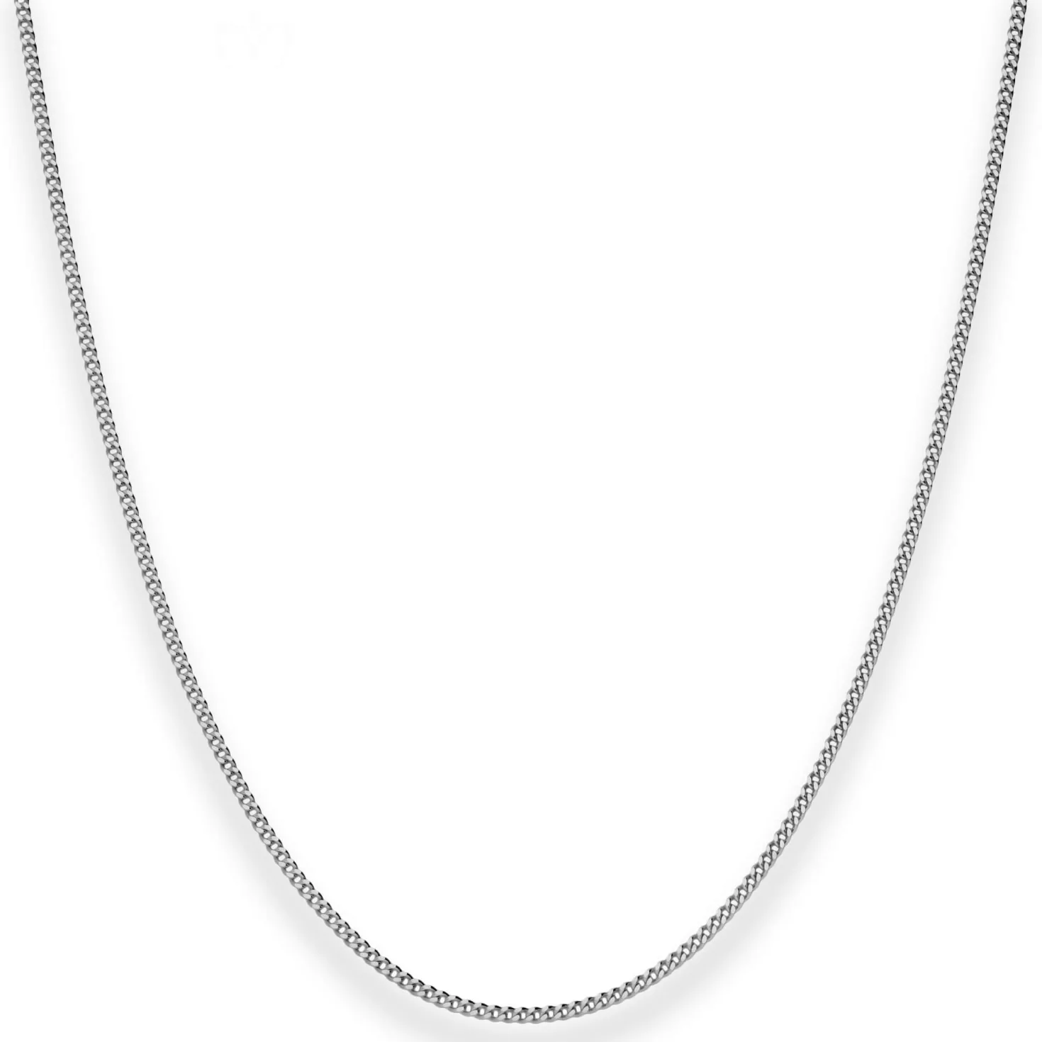 1,4mm Panzerkette Goldkette Collier Halskette aus 750 Gold Weißgold 38cm
