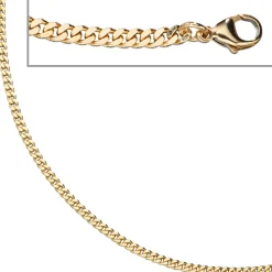 2,6mm Panzerkette Goldkette Kette, 333 Gold Gelbgold, Unisex, 60cm