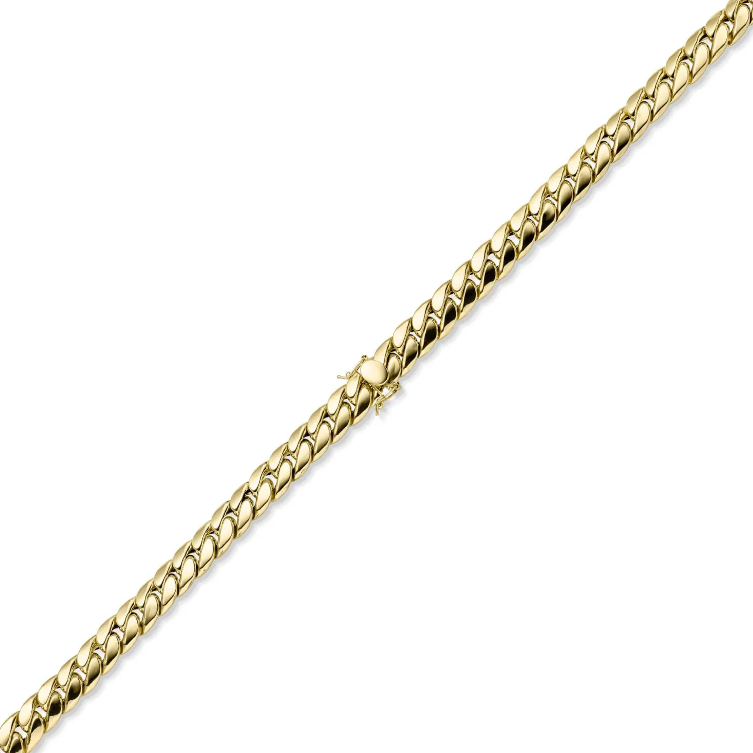 11mm Panzerkette Halskette Collier aus 585 Gold Gelbgold mit Kastenschloss 45cm