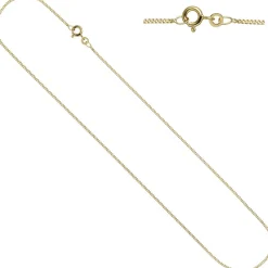 1,3mm Panzerkette Halskette Collier Goldkette 333 Gelbgold Gold 50cm