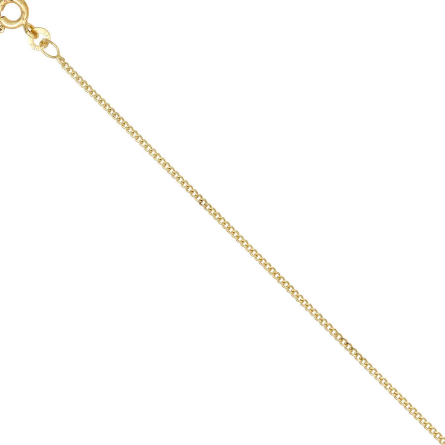 1,3mm Panzerkette Halskette Collier Goldkette 333 Gelbgold Gold 38cm