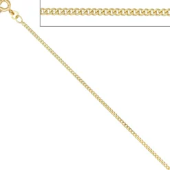 1,7mm Panzerkette Halskette Collier Goldkette 333 Gelbgold Gold 42cm