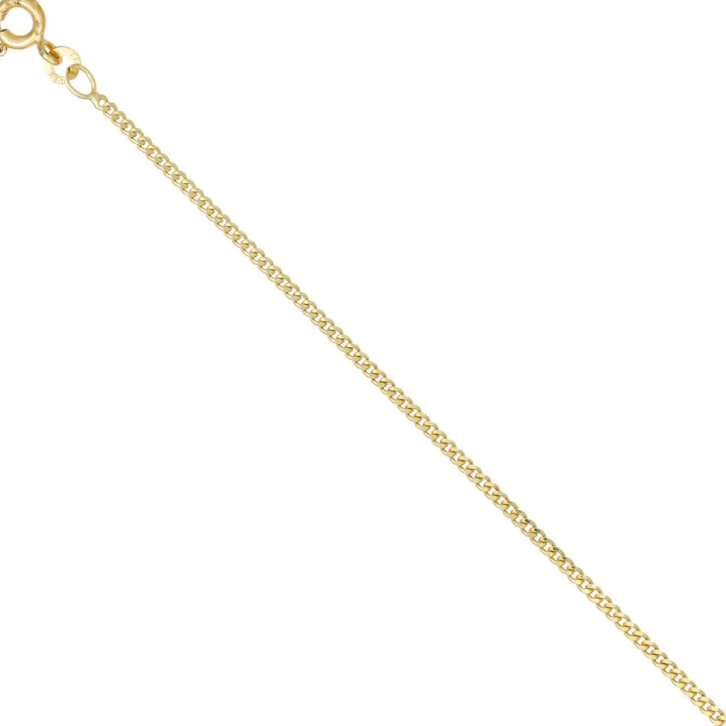 1,7mm Panzerkette Halskette Collier Goldkette 333 Gelbgold Gold 36cm