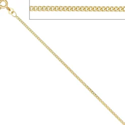 1,7mm Panzerkette Halskette Collier Goldkette 333 Gelbgold Gold 36cm