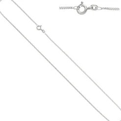 1,3mm Panzerkette Halskette Collier Goldkette 585 Gold Weißgold 36cm