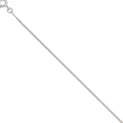 1,3mm Panzerkette Halskette Collier Goldkette 585 Gold Weißgold 36cm