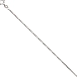 1,7mm Panzerkette Halskette Collier Goldkette 585 Gold Weißgold 42cm
