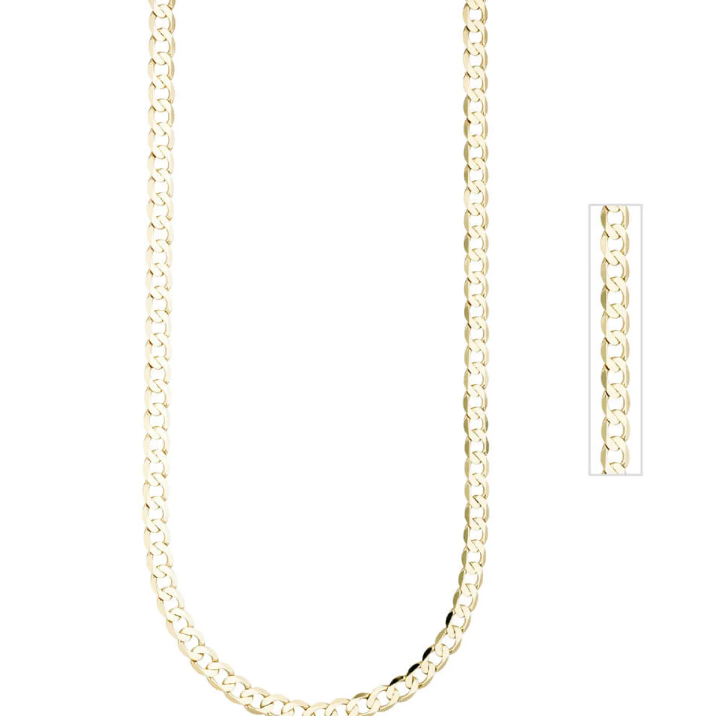 6,6mm Panzerkette Kette Collier aus 333 Gold Gelbgold 50cm Halskette Halsschmuck
