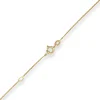 0,8mm Panzerkette Kette Collier aus 585 Gold Gelbgold 38cm mit Zwischenöse