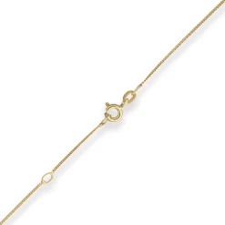 0,8mm Panzerkette Kette Collier aus 585 Gold Gelbgold 38cm mit Zwischenöse