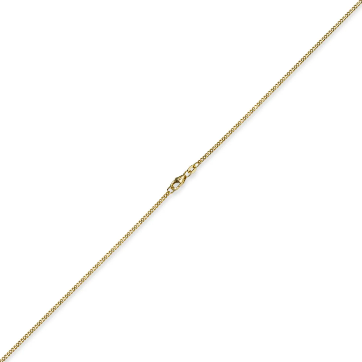1,5mm Panzerkette Kette Collier aus 585 Gold Gelbgold, Goldkette, 42cm