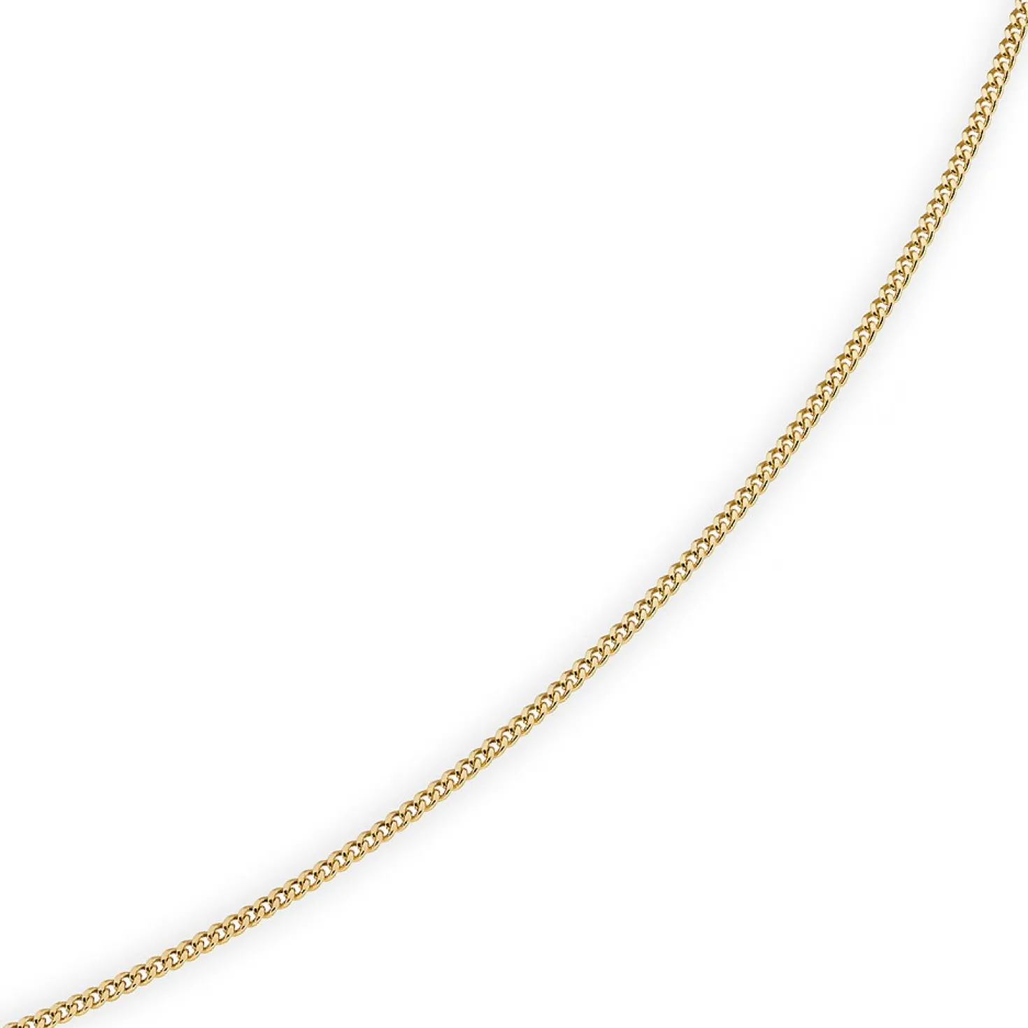 1,5mm Panzerkette Kette Collier aus 585 Gold Gelbgold, Goldkette, 42cm
