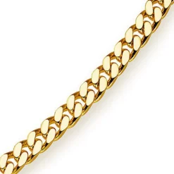 5mm Panzerkette Kette Collier aus 585 Gold Gelbgold Goldkette 70cm Herren