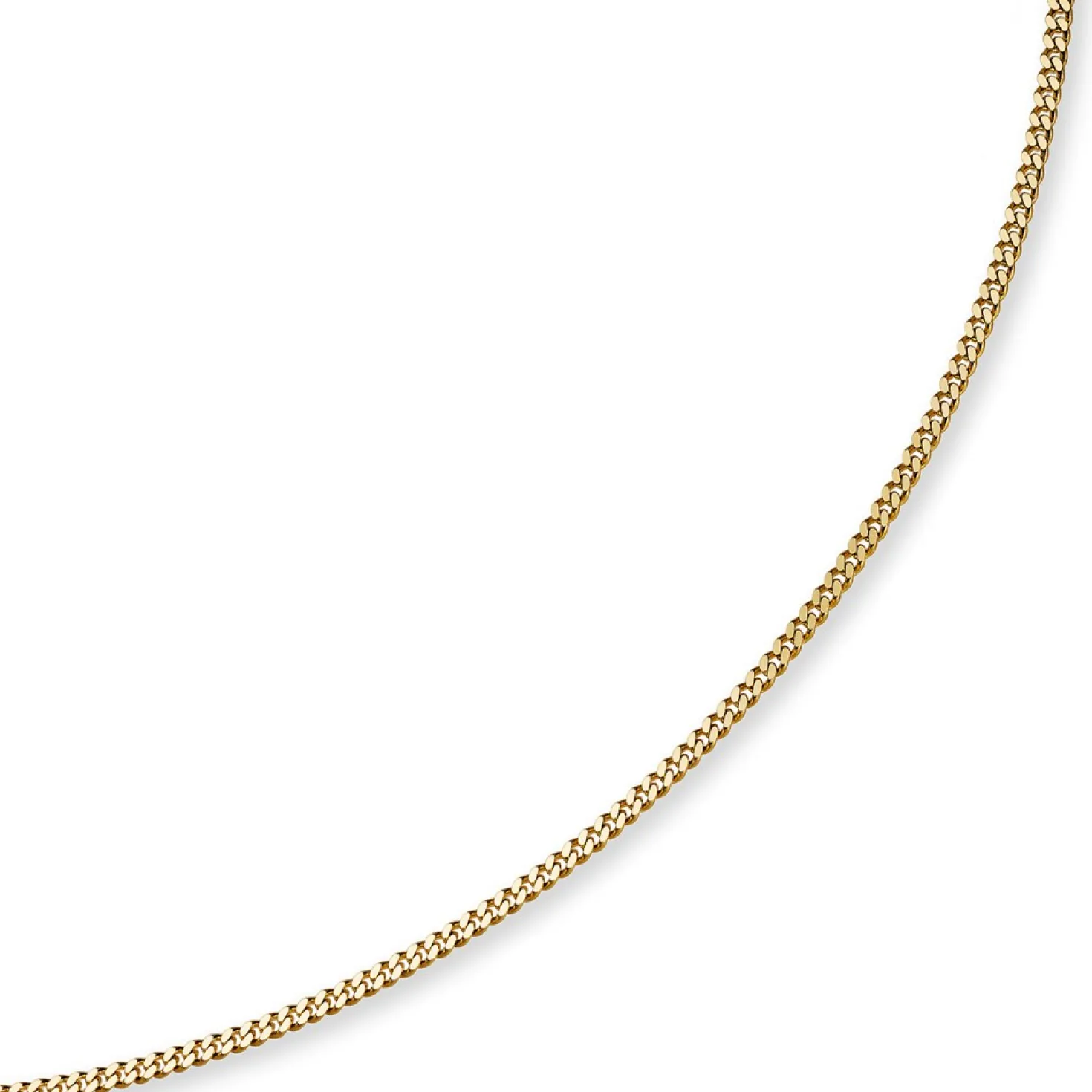 3mm Panzerkette Kette Collier aus 750 Gold Gelbgold, Goldkette, 55cm