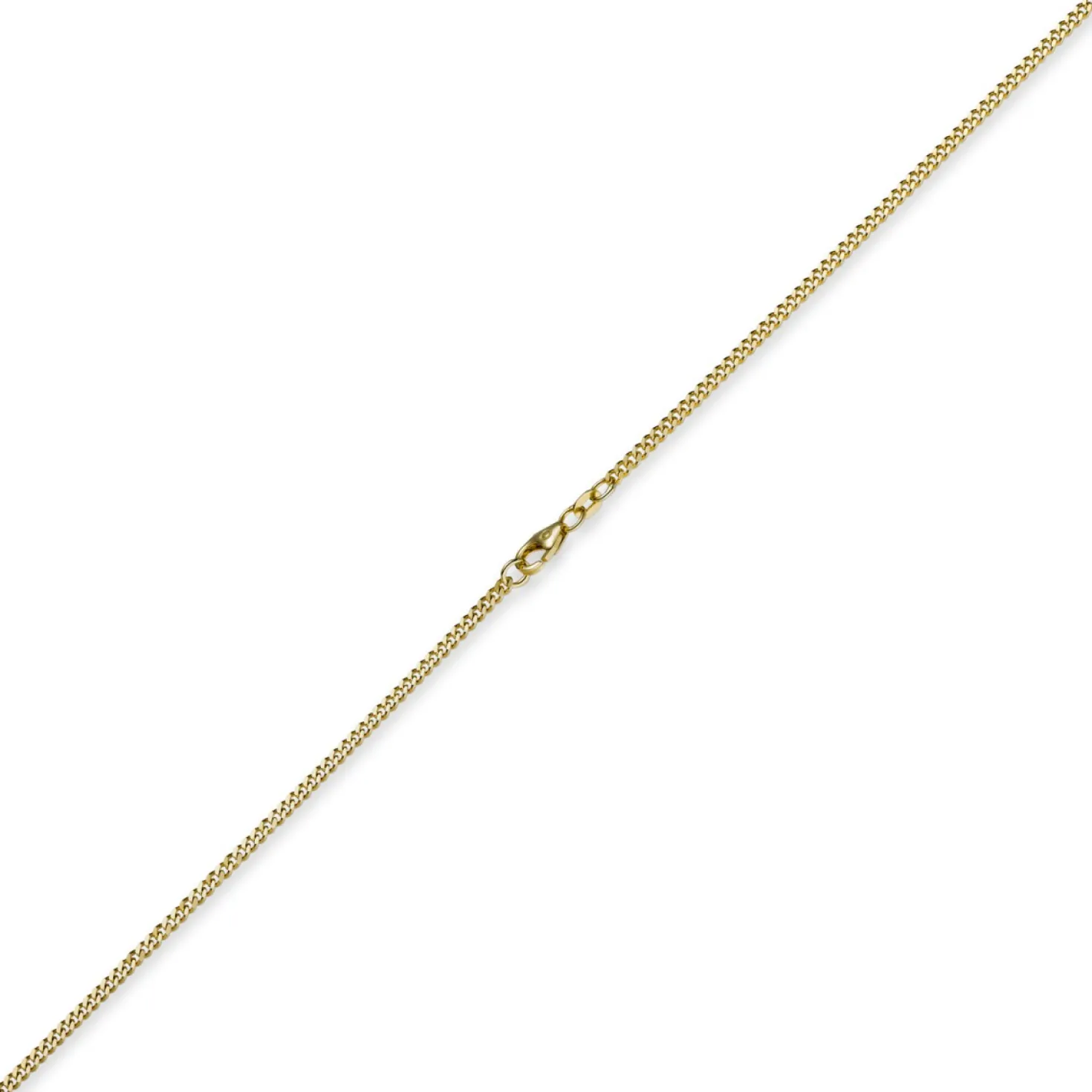 2mm Panzerkette Kette Collier aus 750 Gold Gelbgold, Goldkette, 60cm