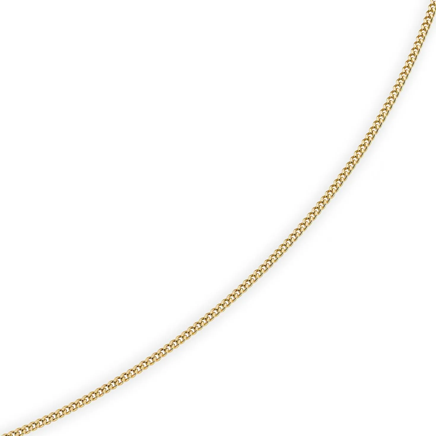 1,5mm Panzerkette Kette Collier aus 585 Gold Gelbgold, Goldkette, 45cm