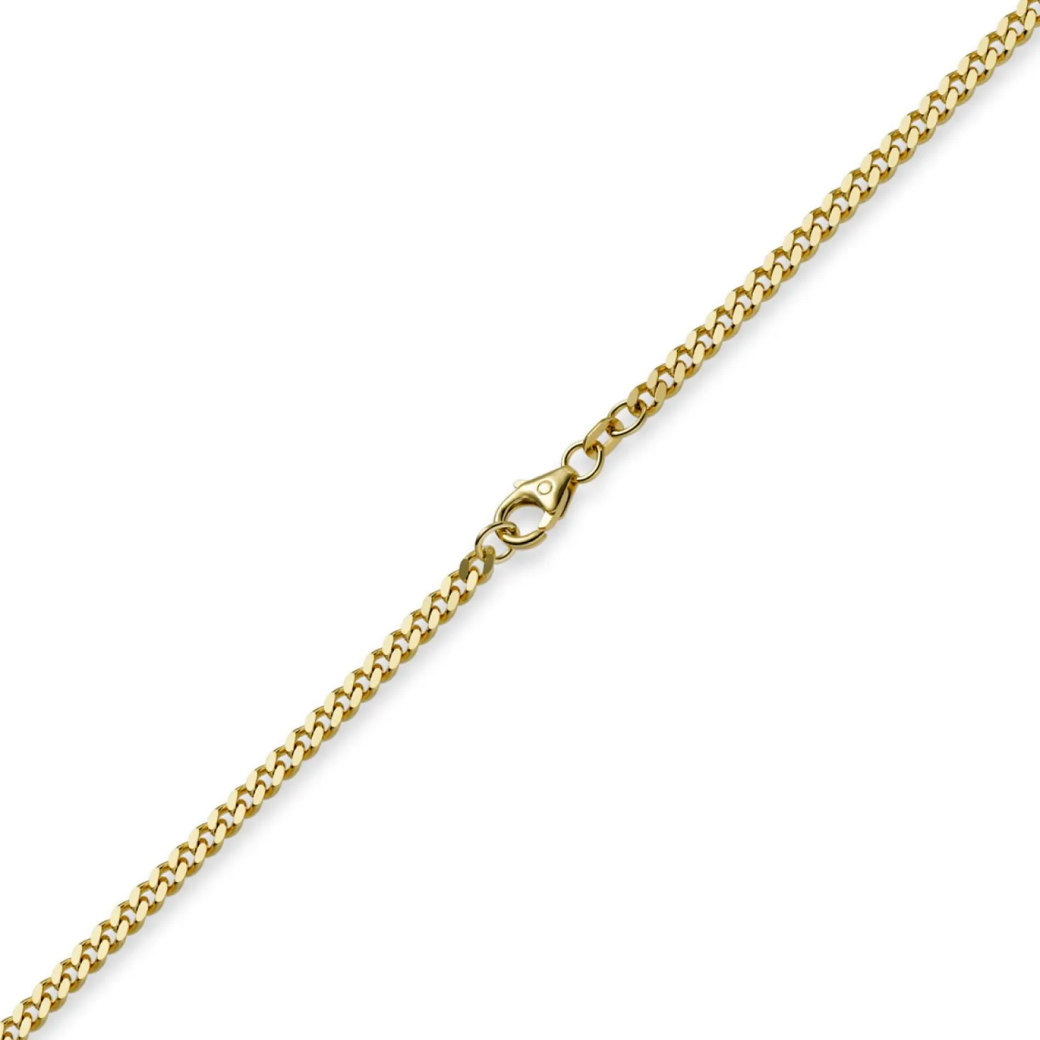 3mm Panzerkette Kette Collier aus 585 Gold Gelbgold, Goldkette, 55cm