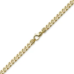 7mm Panzerkette Kette Collier aus 585 Gold Gelbgold, Goldkette, 60cm