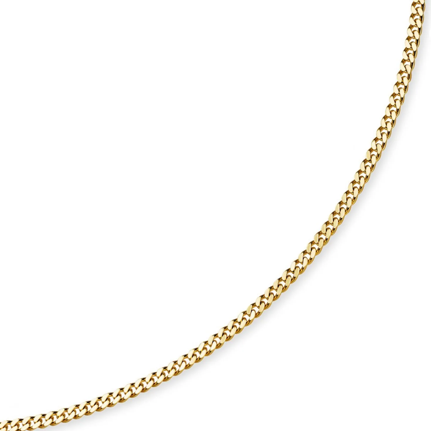 4mm Panzerkette Kette Collier aus 585 Gold Gelbgold, Goldkette, 60cm