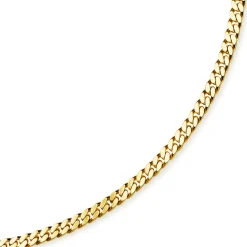 7mm Panzerkette Kette Collier aus 585 Gold Gelbgold, Goldkette, 55cm