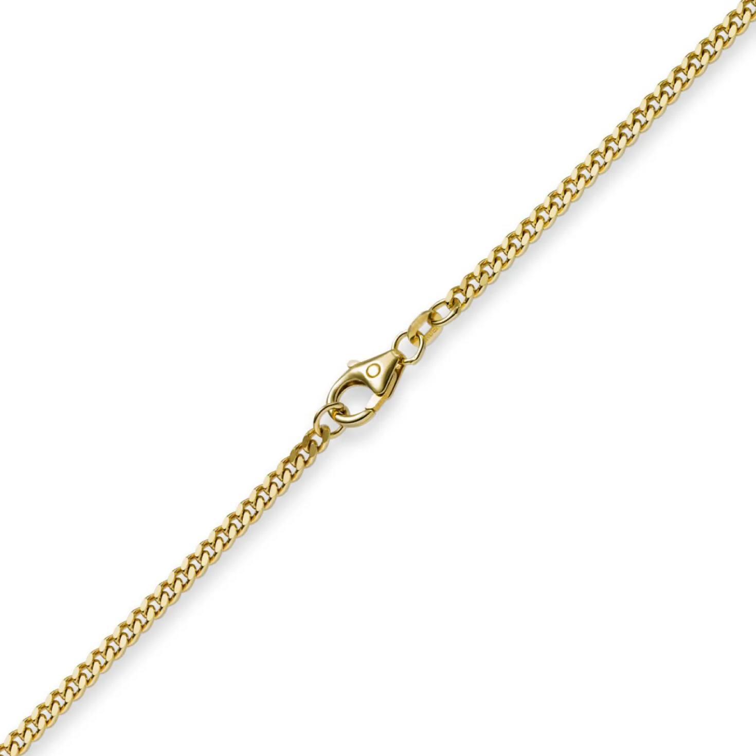 2,5mm Panzerkette Kette Collier aus 750 Gold Gelbgold, Goldkette, 60cm