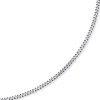 4mm Panzerkette Kette Collier aus 750 Gold Weißgold, Goldkette, 60cm