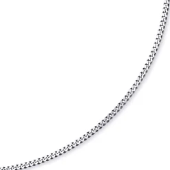 4mm Panzerkette Kette Collier aus 750 Gold Weißgold, Goldkette, 60cm