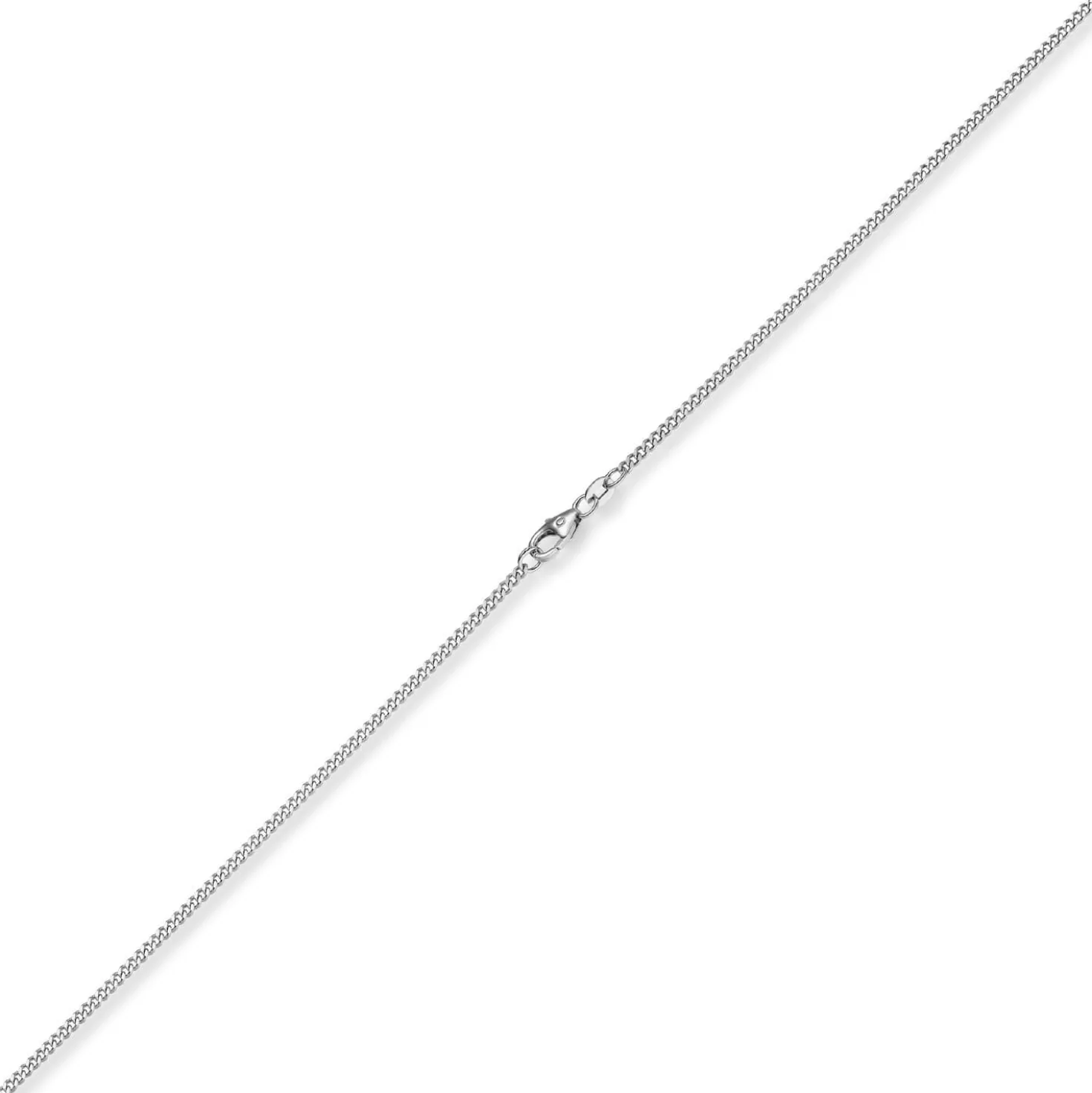 1,5mm Panzerkette Kette Collier aus 585 Gold Weißgold Halsschmuck 45cm