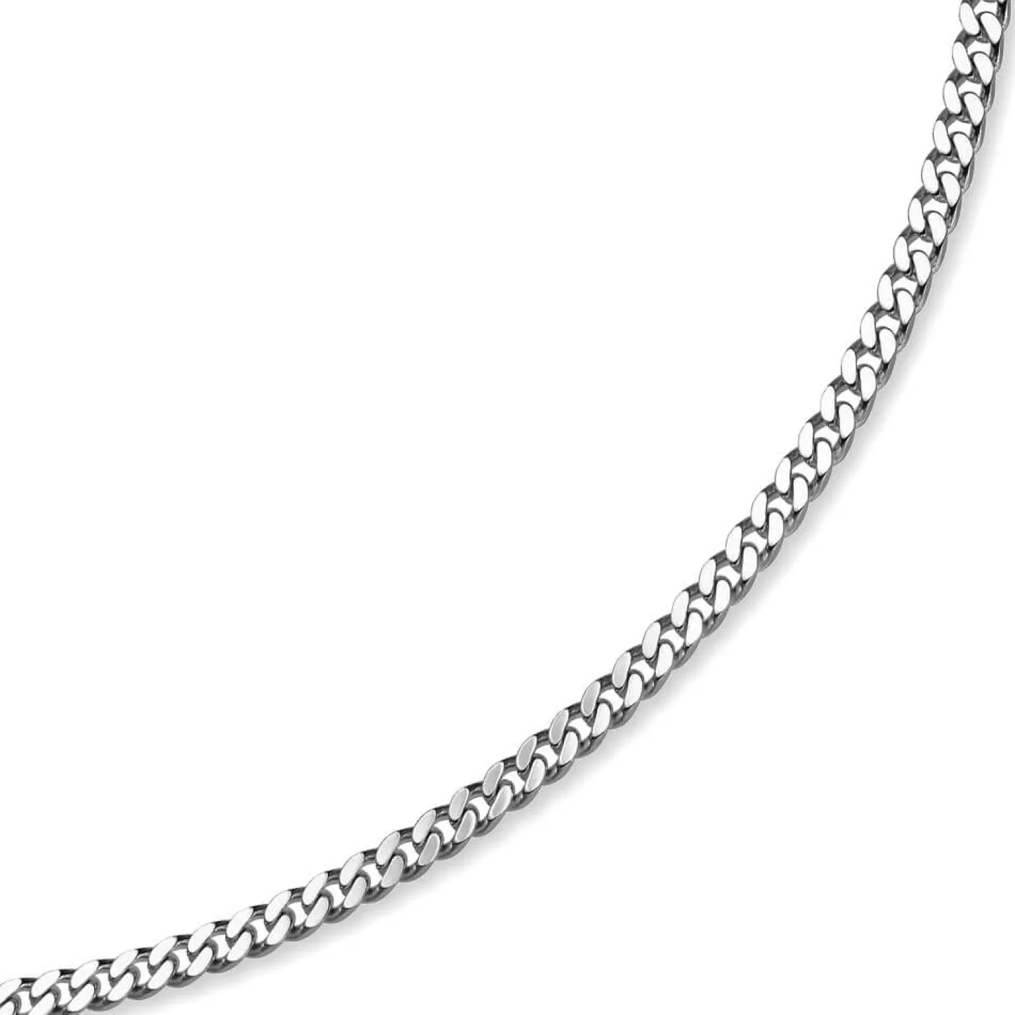 6mm Panzerkette Kette Collier aus 750 Gold Weißgold massiv 45cm Goldkette