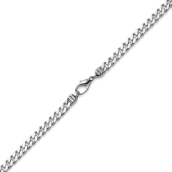 6mm Panzerkette Kette Collier aus 585 Gold Weißgold massiv 60cm Goldkette Herren