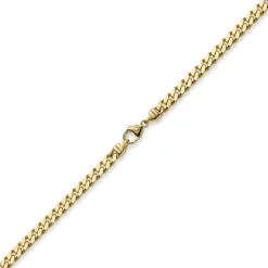 5mm Panzerkette Kette Collier diamantiert, 750 Gold Gelbgold massiv, 60cm