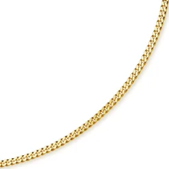 5mm Panzerkette Kette Collier diamantiert, 750 Gold Gelbgold massiv, 60cm