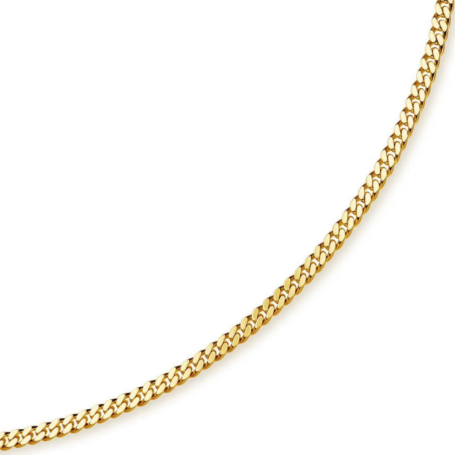5mm Panzerkette Kette Collier diamantiert, 750 Gold Gelbgold massiv, 60cm