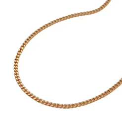 1mm Panzerkette Kette Collier Halskette aus 585 Gold Rotgold, 50cm