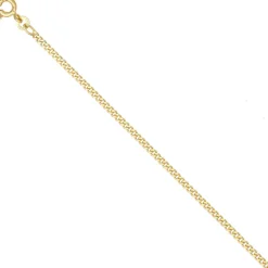 2,1mm Panzerkette Kette Collier Halskette Goldkette aus 585 Gold Gelbgold, 55cm