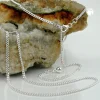 2mm Panzerkette Kette Collier Halskette, 925 Silber, diamantiert 60cm