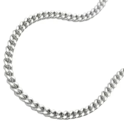 2mm Panzerkette Kette Collier Halskette, 925 Silber, diamantiert 60cm