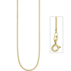 1,3mm Panzerkette Kette Halskette Collier aus 925 Silber gelbgold vergoldet 50cm