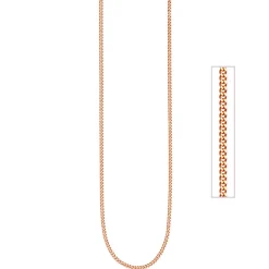 1,3mm Panzerkette Kette Halskette Collier aus 925 Silber rotgold vergoldet 45cm